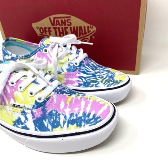 VANS Women's Size ComfyCush Authentic Tie-Dye Orchid Low Sneakers VN0A3WM749L - Picture 9 of 11